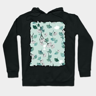 Ginkgo leaves green Hoodie